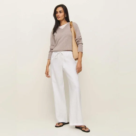 Reformation Olina Linen Pant In White, brand new, never worn, no flaws. - Picture 6 of 16